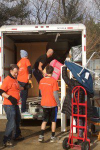 Volunteers loading truck #1 JG
